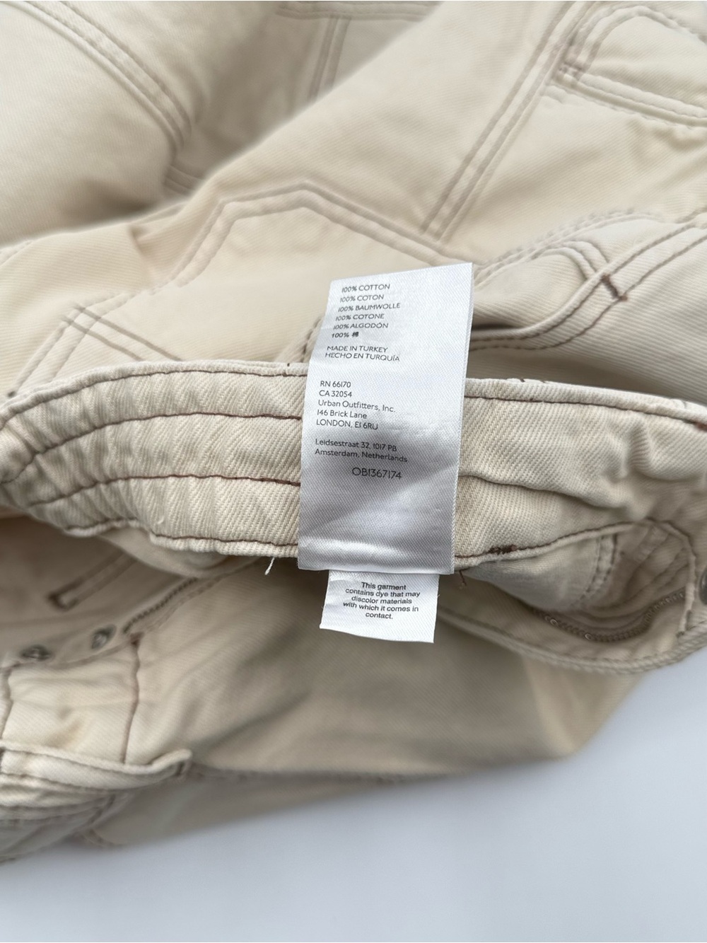 BDG Urban Outfitters Beige Cargo Pants Utility Grunge Streetwear Womens Size 26 - Picture 8 of 8